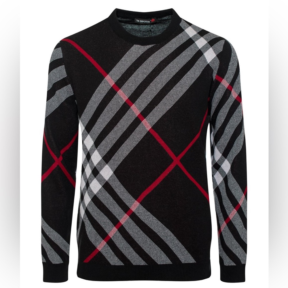 Men’s Premium Fashionable Black Pullover Sweater
